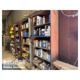 (4) Blue Wooden Cabinets with Contents