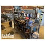 Work Bench, Drill Press, Cabinets, Bench Grinders,