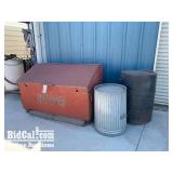 Job Box and (2) Garbage Cans