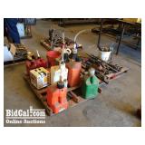 Assorted Fuel Cans, Hitches, and More