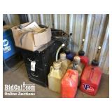 File Cabinet, Gas Cans, and More