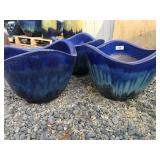 Wavy Top Blue Tops
