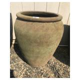 Large Green Textured Pot