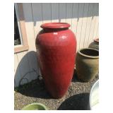 Giant Oxblood Red Fountain Vase