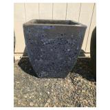 Large Blue Textured Square Top Pot #2
