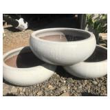 (3) Smaller White Low Bowls