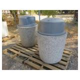 Concrete Trash Bins
