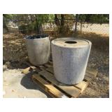 (2) Concrete Trash Bins
