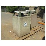 (2) Concrete Trash Bins
