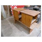 Wooden coffee table and end tables