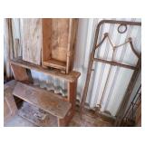Metal Yard Plant Stand, Wooden Plant Stand &