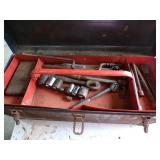 Toolbox and contents - sockets, ratchets, wrenches
