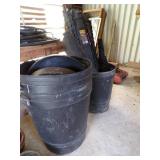 Lawn edging and plastic containers