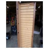 Rolling Slat Wall Display - Rotating on Wheels