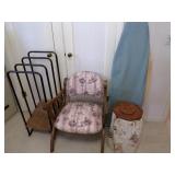 Accent Chair, Decorative Trash Can, Storage Rack,