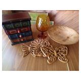 Wooden Trinket Box with drawers, trivets, wooden