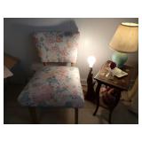 Accent Chair, Small Table Lamps, Side Table