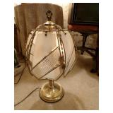 Brass and Glass Touch Lamp