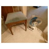 Wood Accent Chair and Oscillating Fan