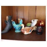 Animal Themed Planters, Tins, Glass candle holders