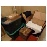 Cool wooden crate with lid, decorations, large