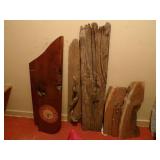 Unique Wood Pieces and Clock