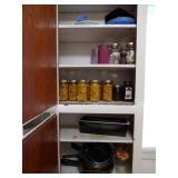 Contents of Cabinet - Canned Food, Pots, Pans