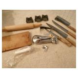 Wooden Rolling Pin, Wall mounted can opener,