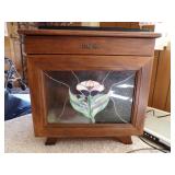 TV stand with swivel top and storage