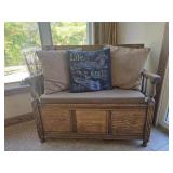 Wood Convertible Bench Table