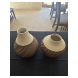 Brown & White Vases