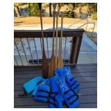 Paddles and flotation devices