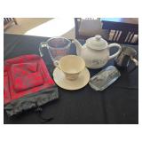 Pyrex Measuring Cup and tea items