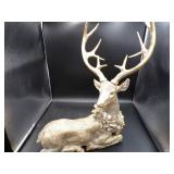 24" Majestic Deer with LED wreath collar -