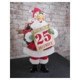 Metal Vintage Santa with LED lights