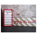 Advent Calendar & Joy to the World Wooden Sign
