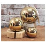 Gold Mirrored Vases - Set of 3