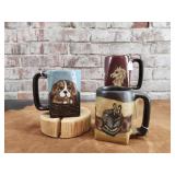 Handmade Stoneware Mugs, Dog, Chess, Coffee