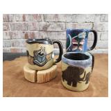 Handmade Stoneware Mugs, Coffee, Butterfly,
