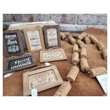 Wine Themed Ornaments/Magnets, Cork Garland