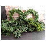 Pine Garlands & Wreaths - ready for decorating