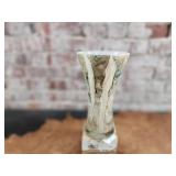 Hand-blown Reverse Painted 10" Vase