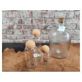 Glass Storage Jars with Cork Lids