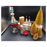 Delicate Glass Finial, Battery Candle, S/4 Gold