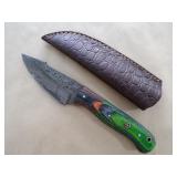 Handmade Damascus Knife - 10"