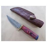 Handmade Damascus Knife - 9"