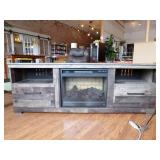 72" Credenza with electric fireplace heater