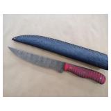 Handmade Damascus Knife - 14"