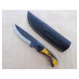 Handmade Damascus Knife - 9"