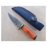 Handmade Damascus Knife - 9"